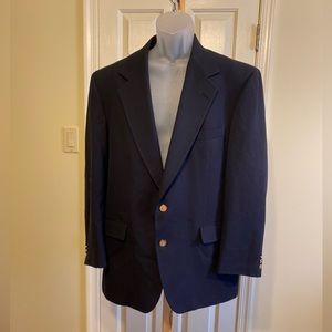 Botany 500 - Men navy 2 button closure light blazer with gold buttons, S…